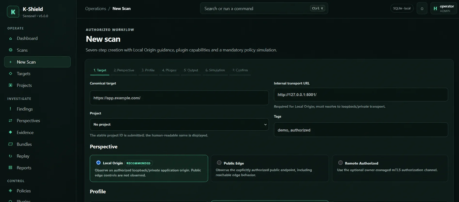 Sanitized New Scan workflow